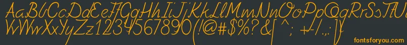 Fely Font – Orange Fonts on Black Background