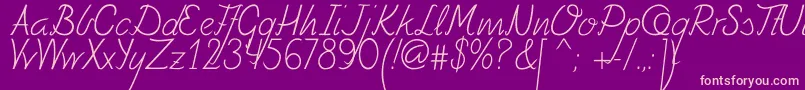 Fely-fontti – vaaleanpunaiset fontit violetilla taustalla
