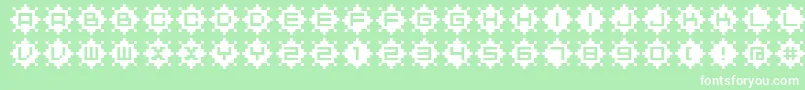 フォントBmRubyA12 – 緑の背景に白い文字