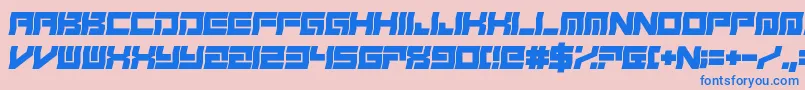 FreudianSlit Font – Blue Fonts on Pink Background