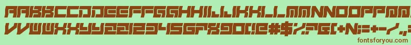 FreudianSlit Font – Brown Fonts on Green Background