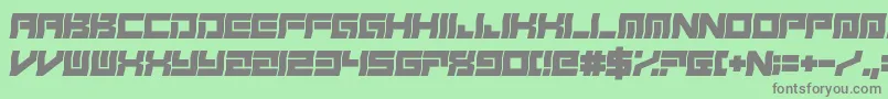 FreudianSlit-fontti – harmaat kirjasimet vihreällä taustalla