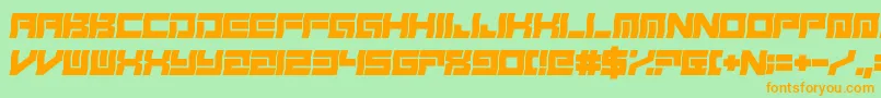 FreudianSlit Font – Orange Fonts on Green Background
