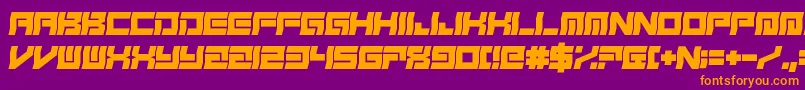 FreudianSlit Font – Orange Fonts on Purple Background
