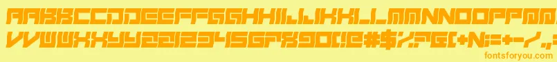 FreudianSlit Font – Orange Fonts on Yellow Background