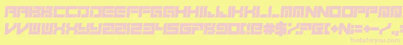 FreudianSlit-fontti – vaaleanpunaiset fontit keltaisella taustalla