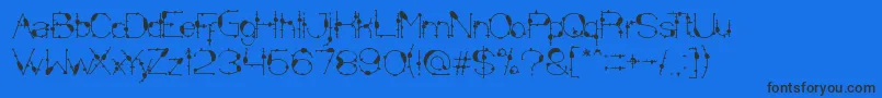 MineralOilResources Font – Black Fonts on Blue Background