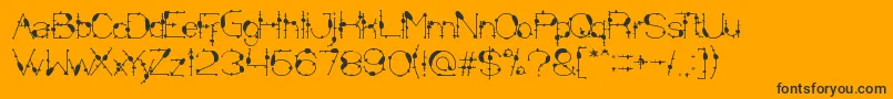 MineralOilResources Font – Black Fonts on Orange Background