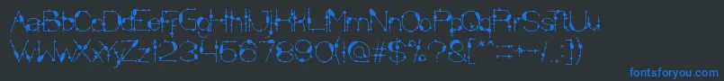 MineralOilResources Font – Blue Fonts on Black Background