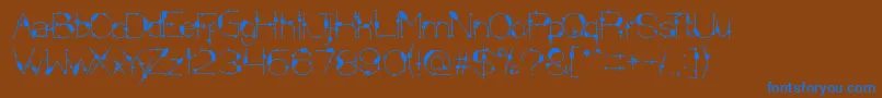 MineralOilResources Font – Blue Fonts on Brown Background