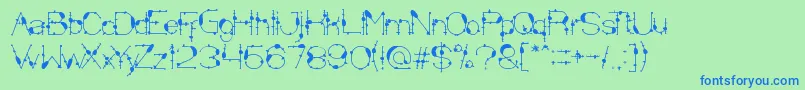 MineralOilResources Font – Blue Fonts on Green Background