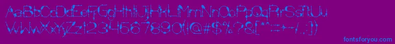 MineralOilResources Font – Blue Fonts on Purple Background