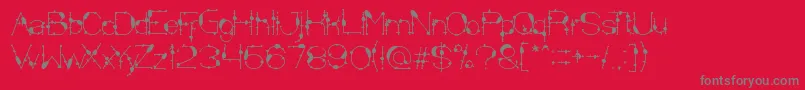 MineralOilResources Font – Gray Fonts on Red Background