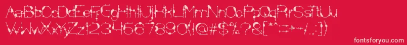 MineralOilResources Font – Pink Fonts on Red Background