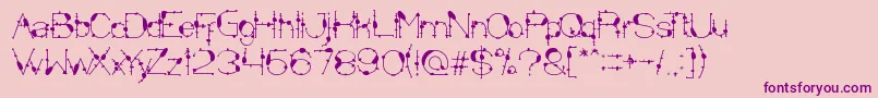 MineralOilResources Font – Purple Fonts on Pink Background