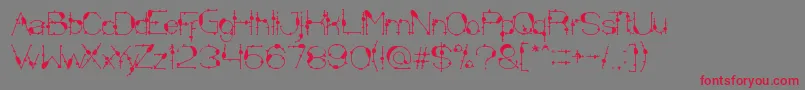 MineralOilResources Font – Red Fonts on Gray Background