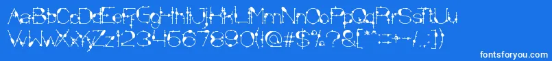 MineralOilResources Font – White Fonts on Blue Background