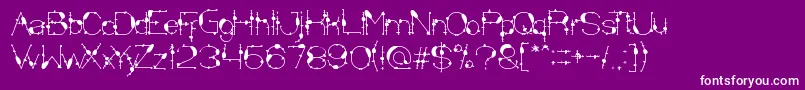 MineralOilResources Font – White Fonts on Purple Background