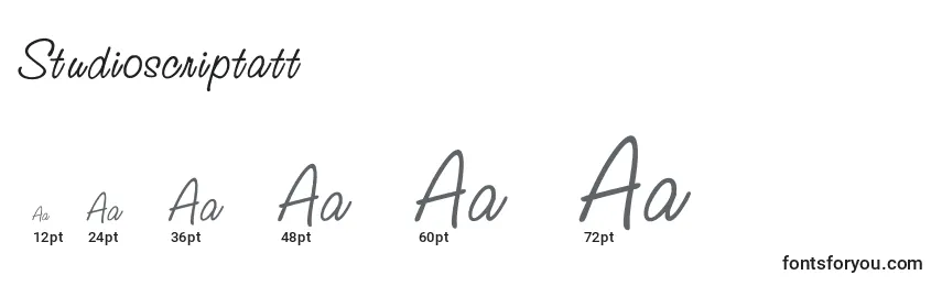 Studioscriptatt Font Sizes