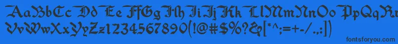 WashingtonTextAlternates Font – Black Fonts on Blue Background