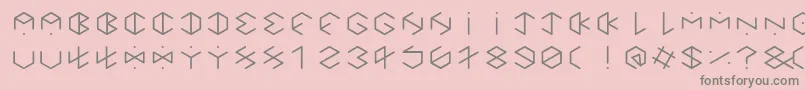 HexagonCupFontRegular Font – Gray Fonts on Pink Background