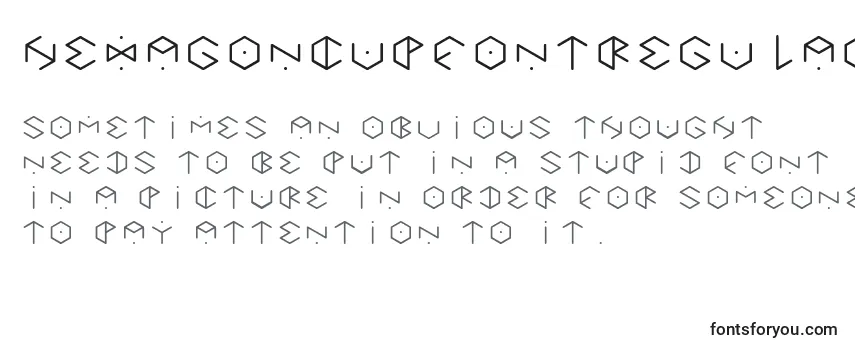 HexagonCupFontRegular フォントのレビュー