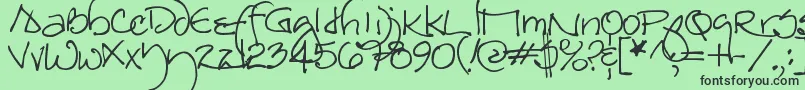 Redstar-fontti – mustat fontit vihreällä taustalla