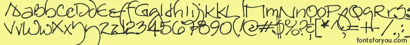 Redstar Font – Black Fonts on Yellow Background