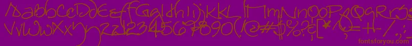 Redstar Font – Brown Fonts on Purple Background