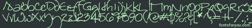 Redstar Font – Green Fonts on Black Background