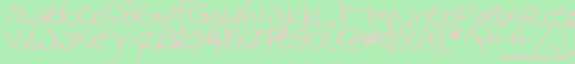 Redstar Font – Pink Fonts on Green Background
