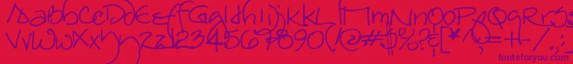 Redstar Font – Purple Fonts on Red Background