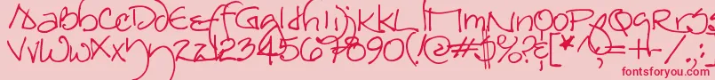 Redstar Font – Red Fonts on Pink Background