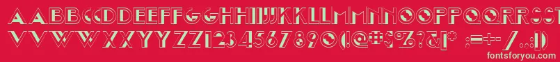 Joost Font – Green Fonts on Red Background