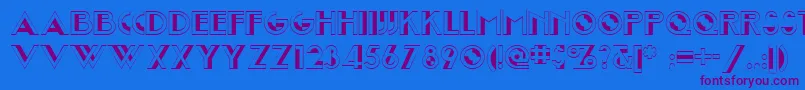 Joost Font – Purple Fonts on Blue Background