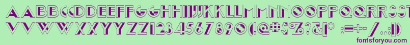 Joost Font – Purple Fonts on Green Background