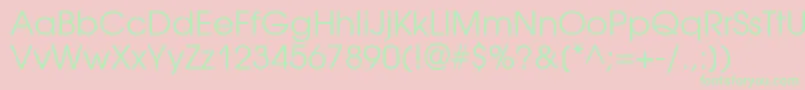 Avantgardegothicttt Font – Green Fonts on Pink Background