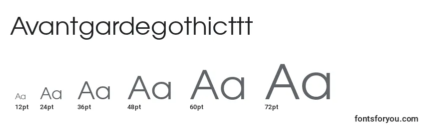 Размеры шрифта Avantgardegothicttt
