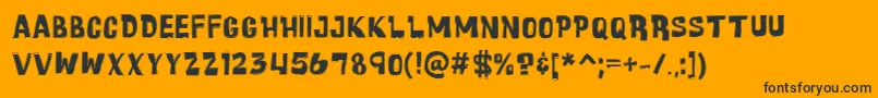 CartoonicMassiveCollage Font – Black Fonts on Orange Background