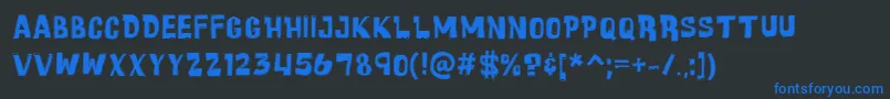 CartoonicMassiveCollage Font – Blue Fonts on Black Background