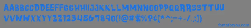 CartoonicMassiveCollage Font – Blue Fonts on Gray Background