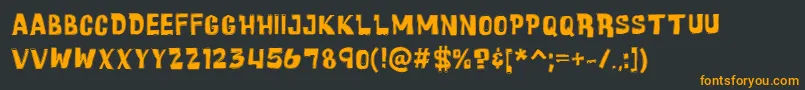 CartoonicMassiveCollage Font – Orange Fonts on Black Background