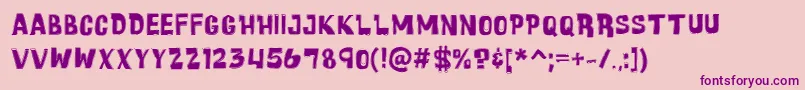 CartoonicMassiveCollage Font – Purple Fonts on Pink Background