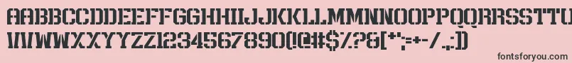 RushRush Font – Black Fonts on Pink Background