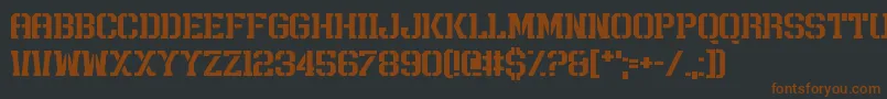 RushRush Font – Brown Fonts on Black Background