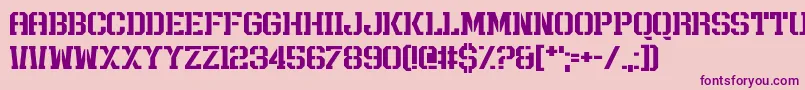 RushRush Font – Purple Fonts on Pink Background