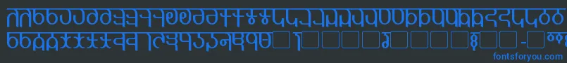 Qijomi Font – Blue Fonts on Black Background