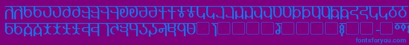 Шрифт Qijomi – синие шрифты на фиолетовом фоне