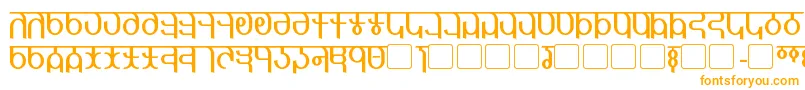 Qijomi-Schriftart – Orangefarbene Schriften