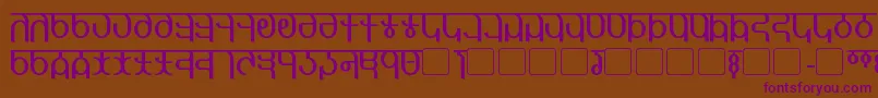 Qijomi Font – Purple Fonts on Brown Background